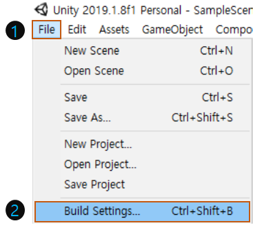 코더제로 유니티 C# 강좌 유니티 스크립트(Unity Script) 빌드