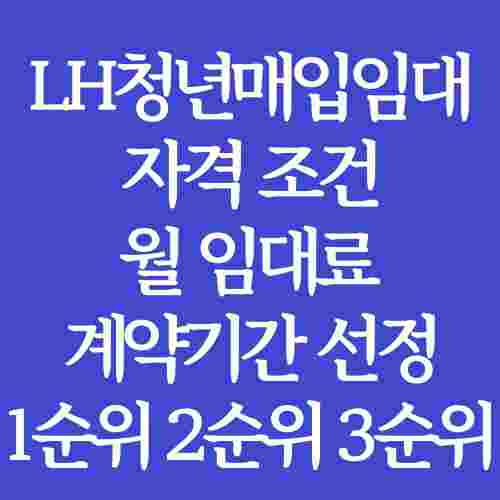 글-제목-LH청년매입임대-자격-조건-월-임대료-계약기간-설명-위해-파란색-사각형-도형으로-설명-사진