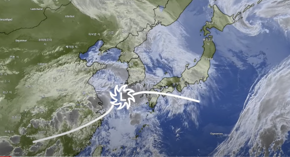 윈디닷컴-위성사진-비구름-동반한-저기압-한국-가뭄-단비-촉촉한-비구름들