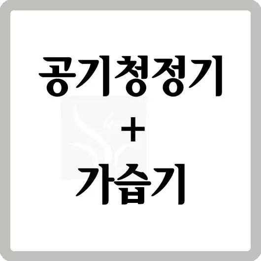 공기청정기와 가습기 동시 사용법