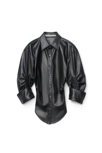  [ALEXANDER WANG] 알렉산더왕 21SS 레더 블랙 셔츠 1WC2201383
