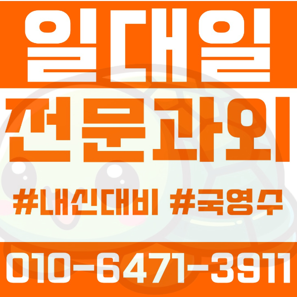  대전 노은동 초등영어과외 중학생수학과외 선행 예습 복습