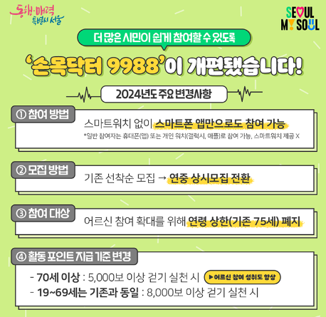 손목닥터 9988 신청방법 혜택