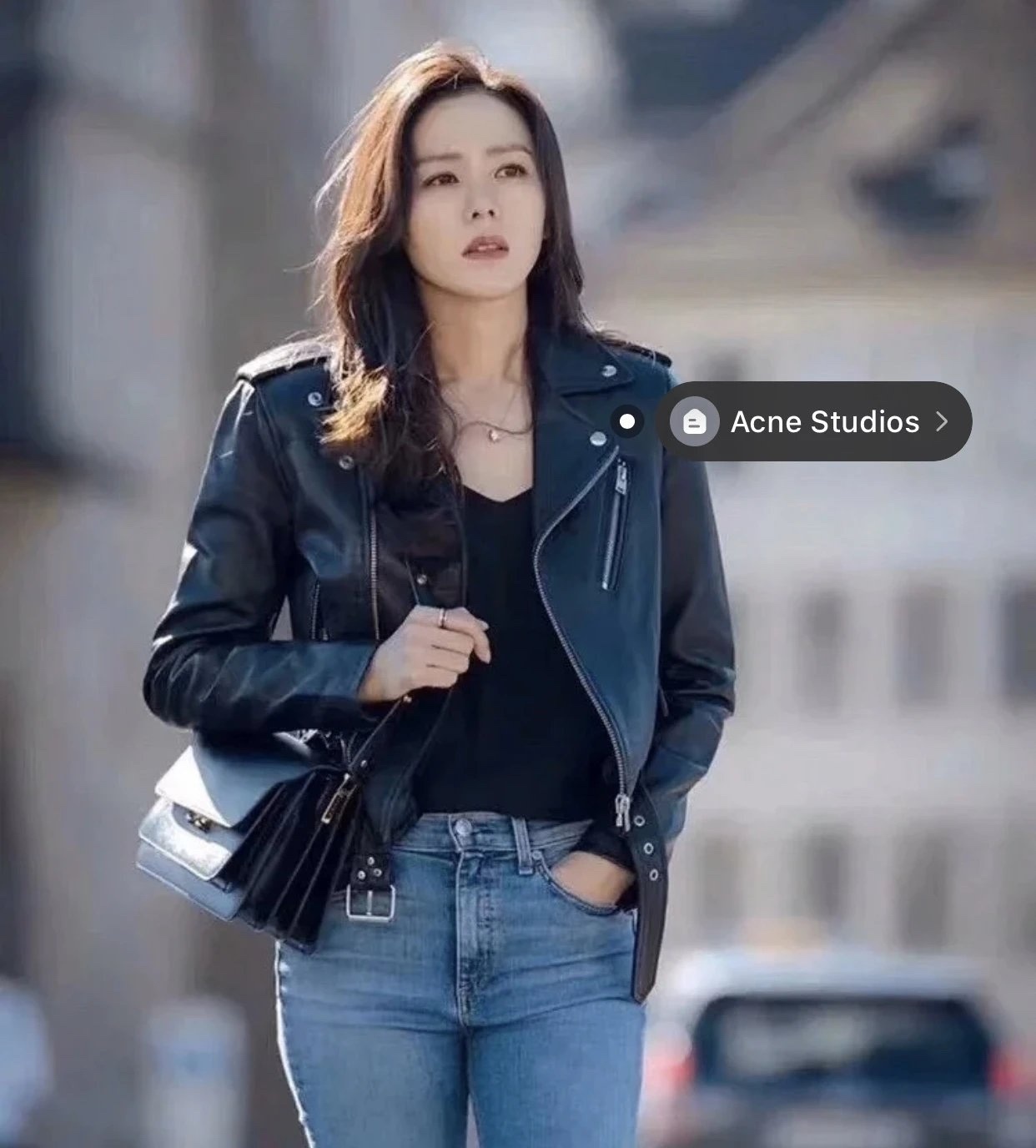  [ACNE STUDIOS] 아크네스튜디오 머틀 가죽 바이커 라이더 자켓