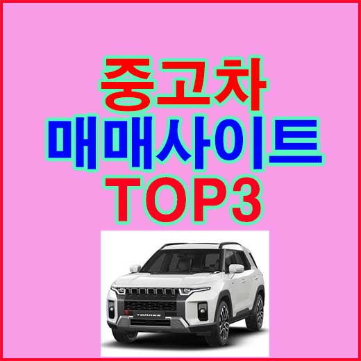  중고차 매매사이트 TOP3 추천