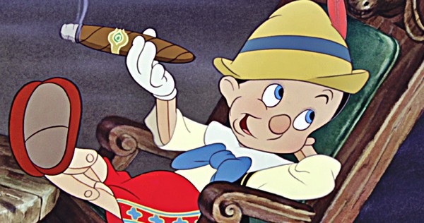 디즈니-캐릭터-피노키오가-담배를-피우고-있는-모습