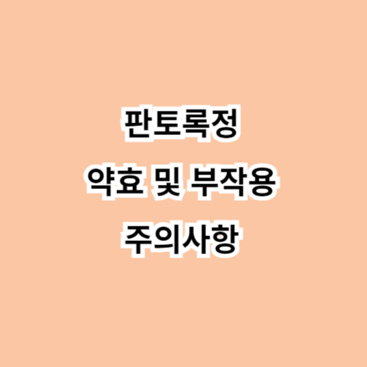 판토록정 약효