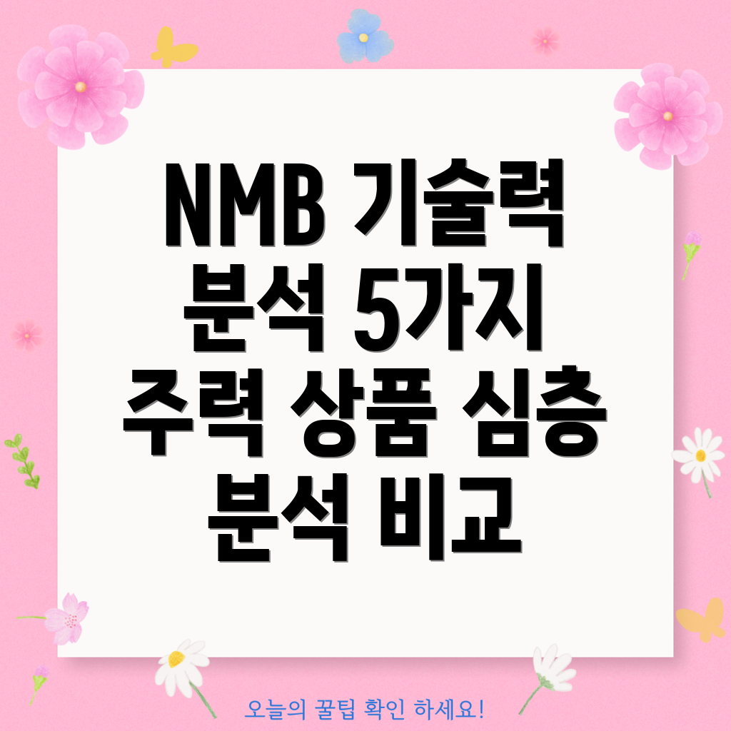 NMB최고기술력5가지주력상품심층분석