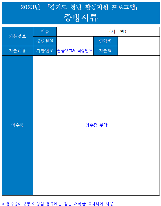 경기 청년 활동 지원 사업