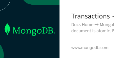 MongoDB Transactions - 몽고DB 트랜잭션 알아보기 썸네일