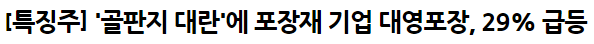 대영포장 골판지대란