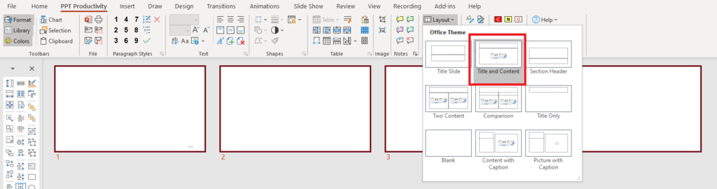 PowerPoint 슬라이드 분류기 보기