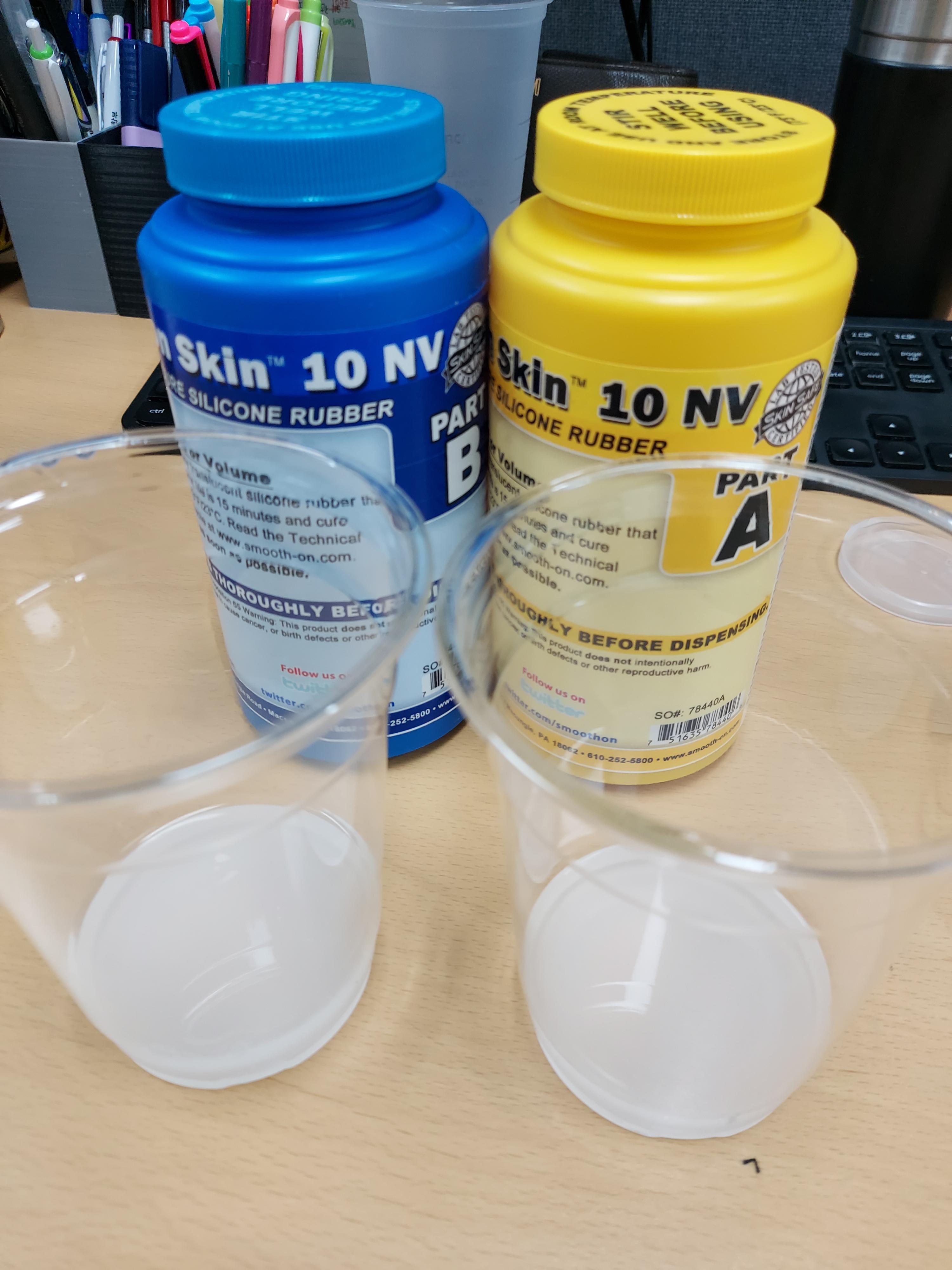  실리콘 dragon skin 10 NV 테스트