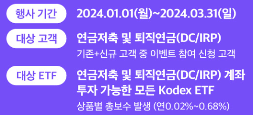 KODEX ETF 거래 이벤트 내용