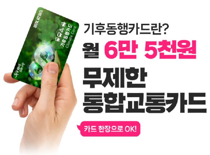  기후동행카드 대중교통 무제한, 이거 좋네요