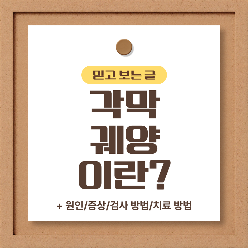  각막 궤양 이란?