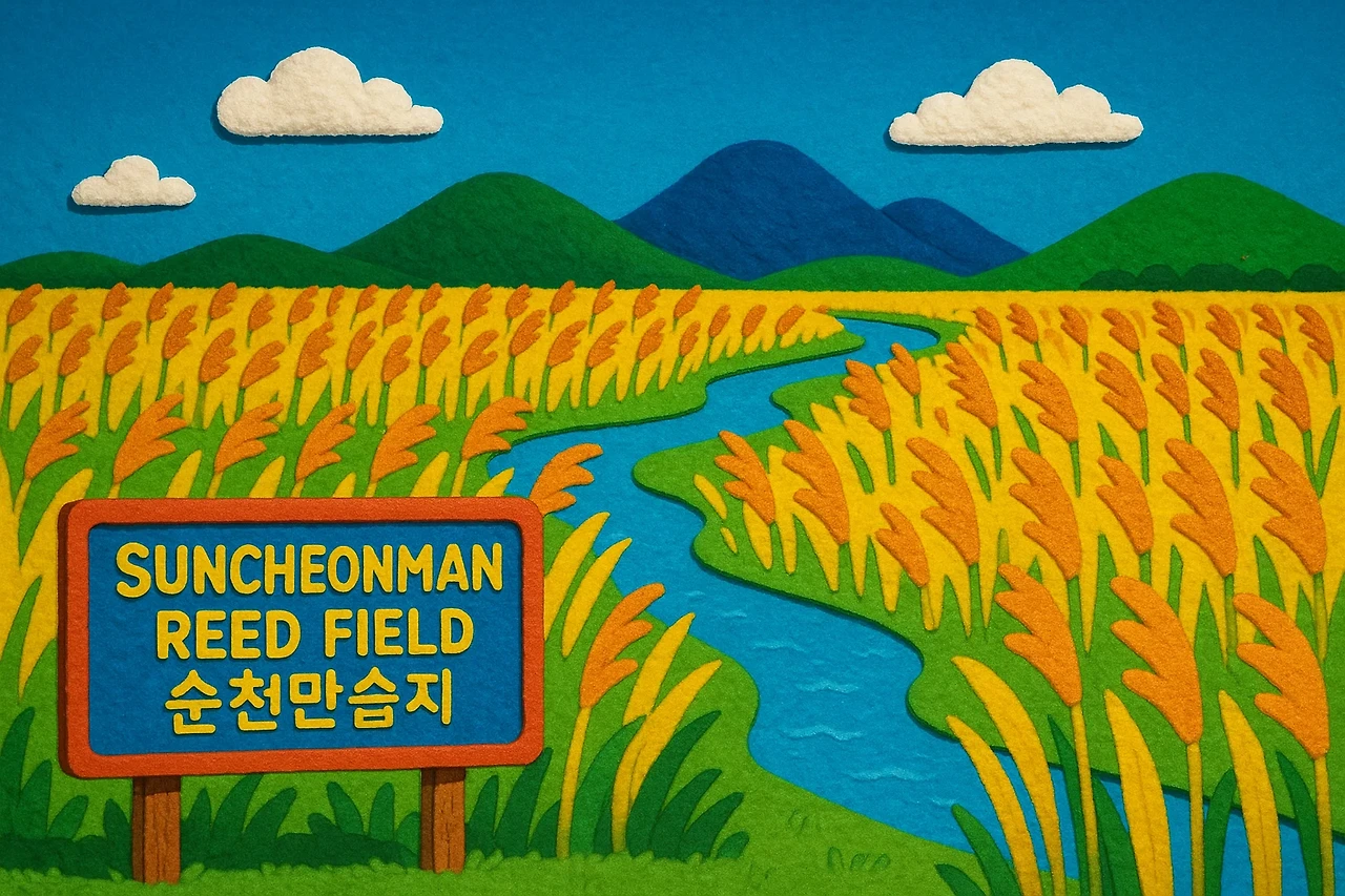 순천만습지 갈대밭 이미지