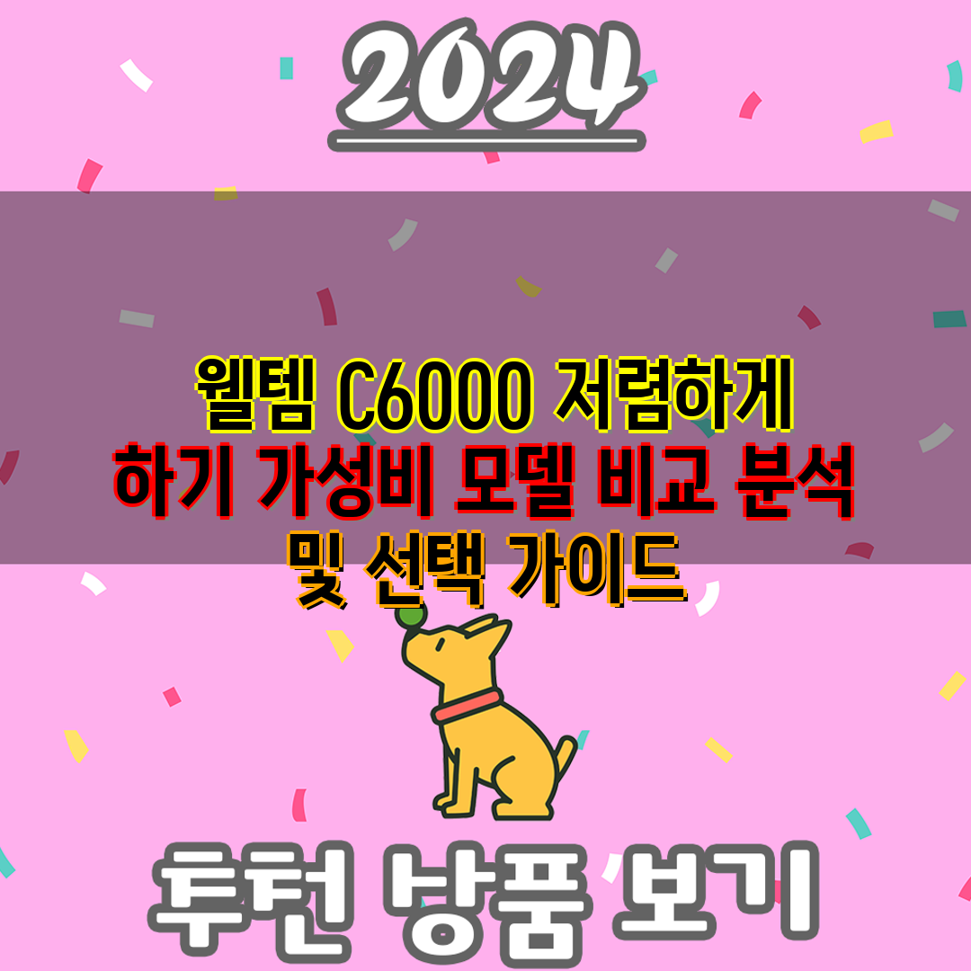  웰템 C6000 저렴하게 하기 가성비 모델 비교 분석