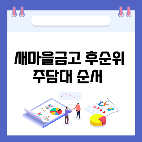 새마을금고 후순위 주담대 순서
