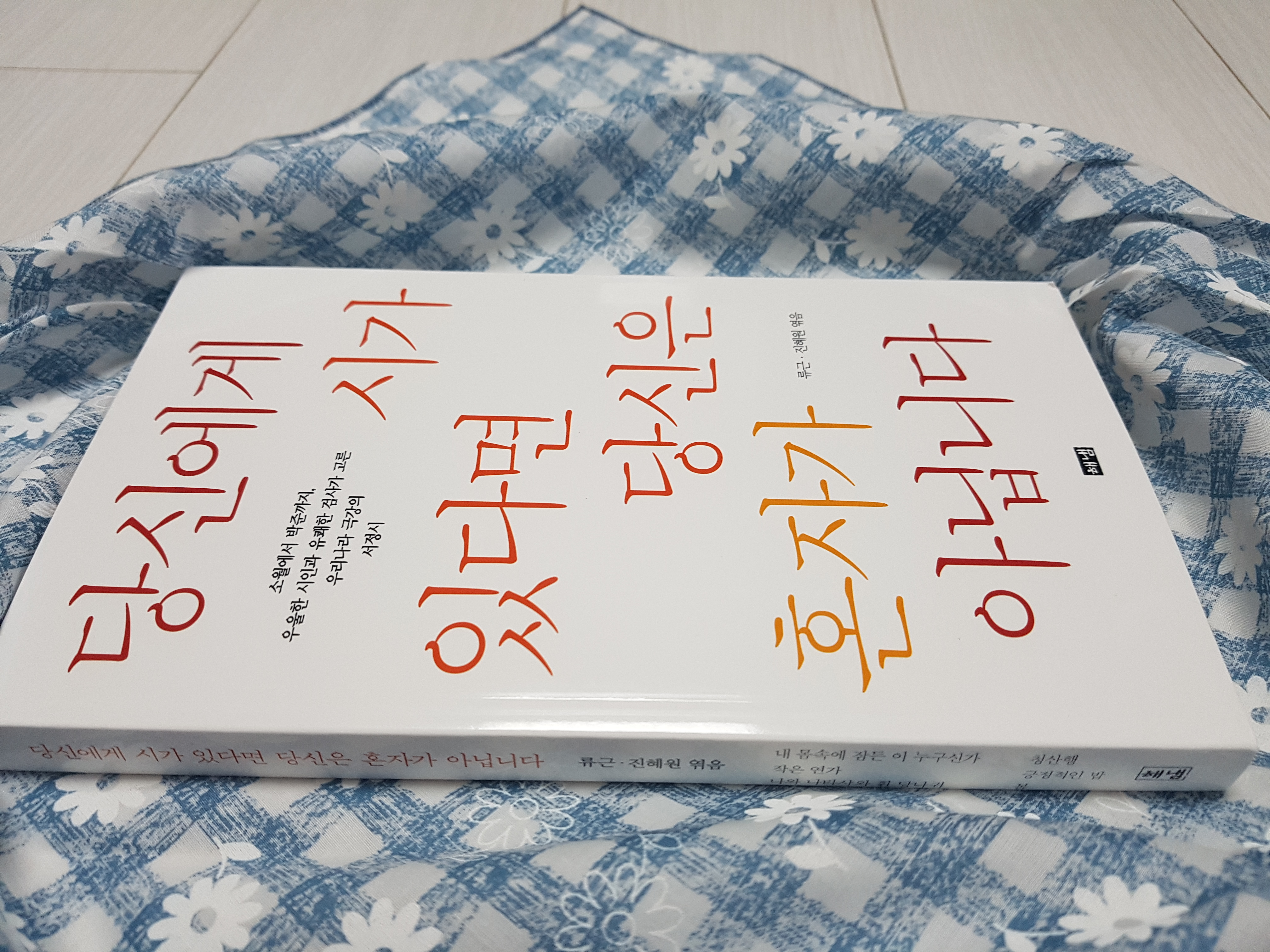  생일 맞은 작은딸에게 시인 류근의 시선집<당신에게 시가 있다면 당신은 혼자가 아닙니다>를 선물한 이유