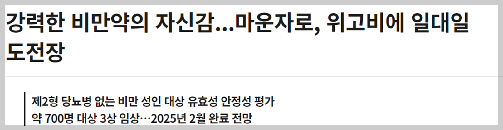 국내에서도 계속 기사화되고 있는 일라이릴리의 마운자로 관련 기사들