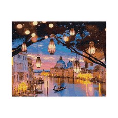  플레이어바웃 DIY 명화 그리기 세트 40 x 50 cm, 강가의 밤,후기확인 (4390)