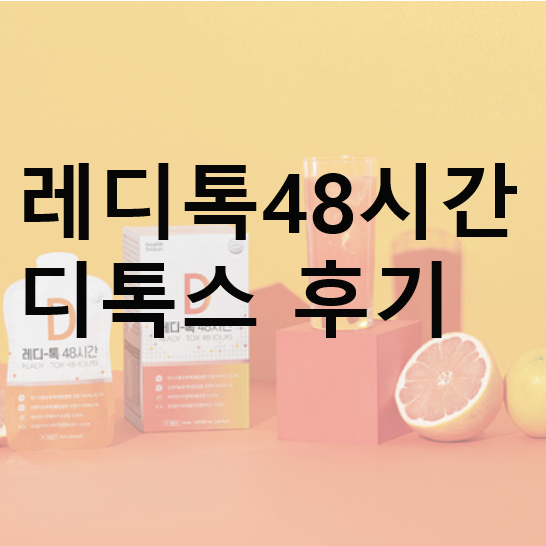  레디톡48시간 디톡스 후기