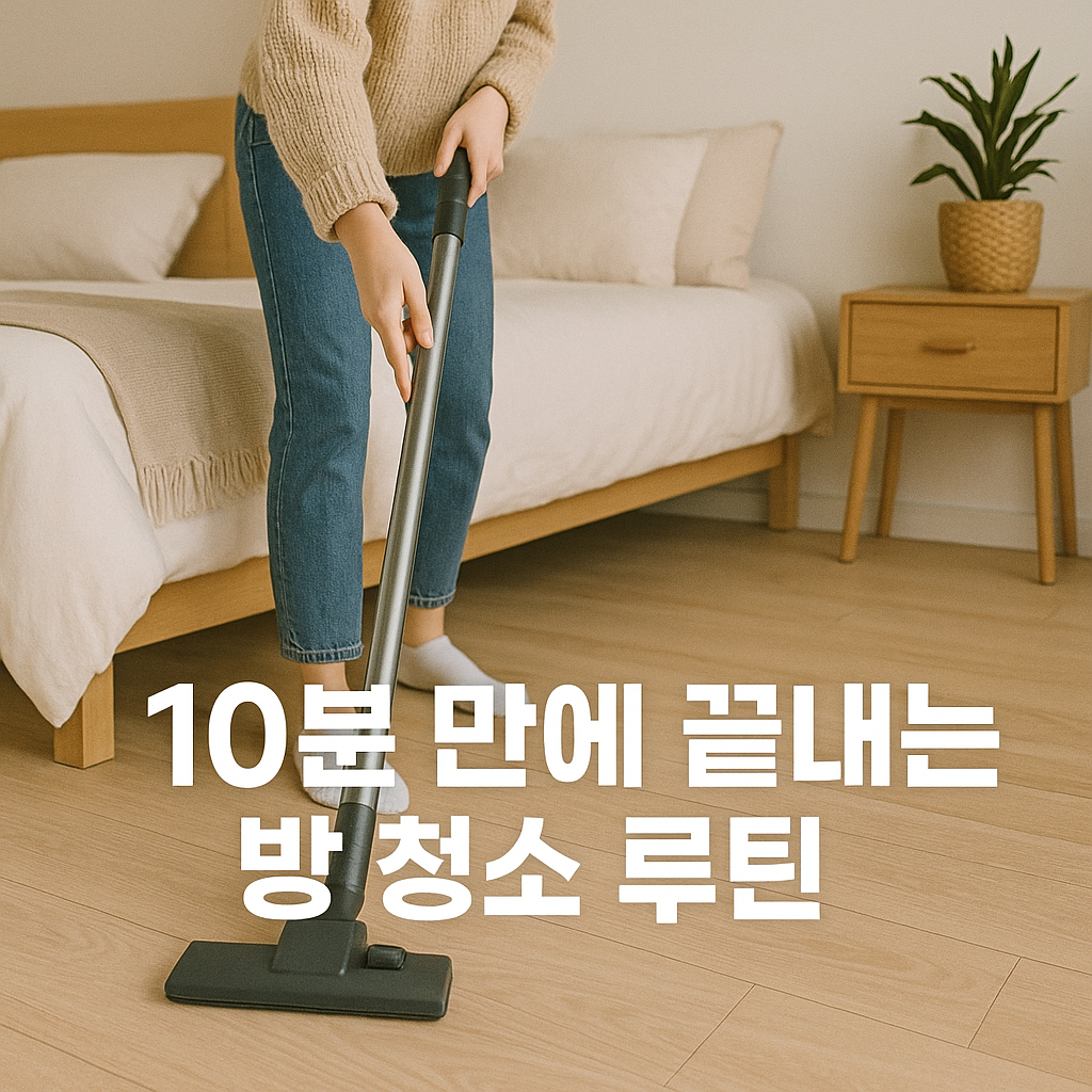 10분 만에 끝내는 방 청소 루틴 이미지