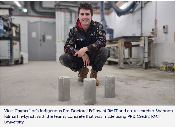 코로나 마스크로 콘크리트 강도 증가? PPE can be recycled to make stronger concrete