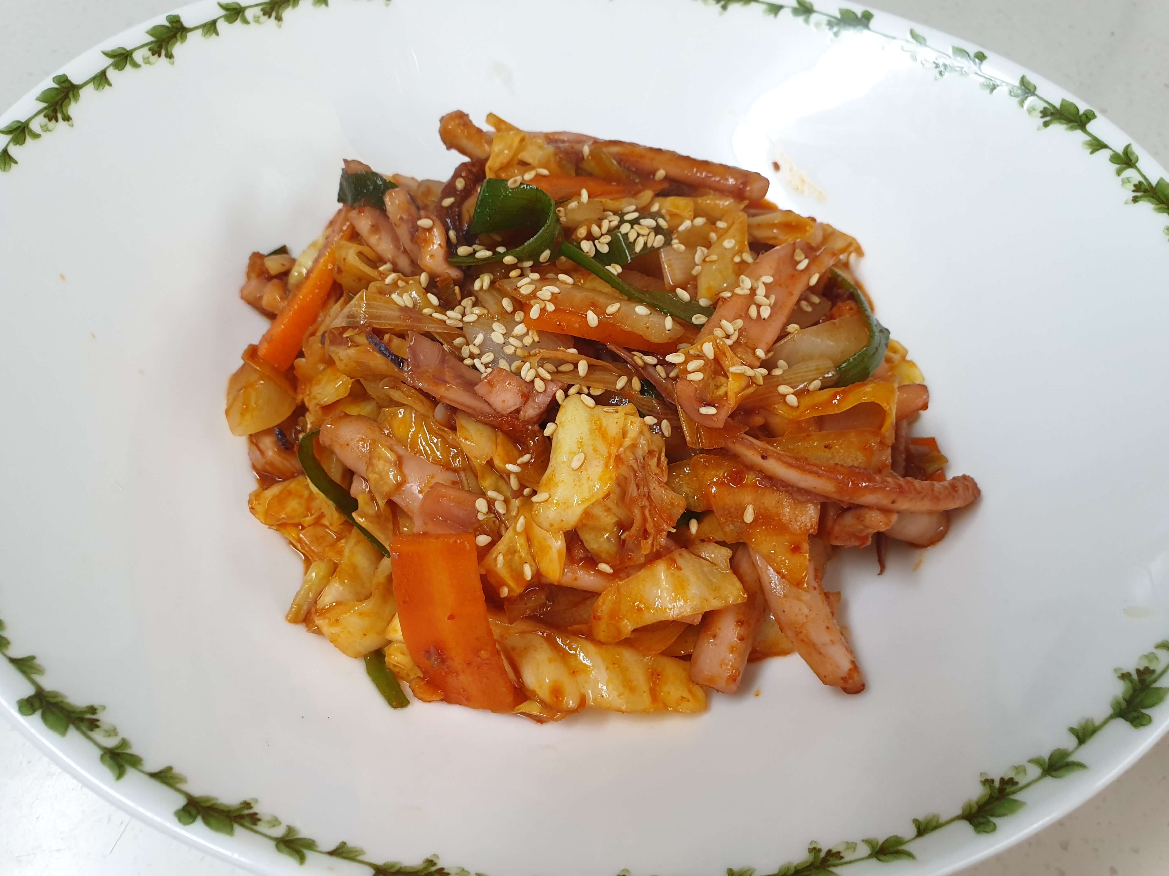 백종원 오징어 볶음 쉽게 만들기(Baek Jong-Won Stir-Fried Squid)