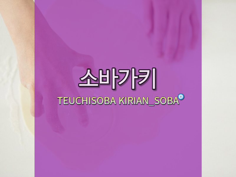  소바가키 생소한 메밀요리, 물과 메밀가루 2가지로 완성.
