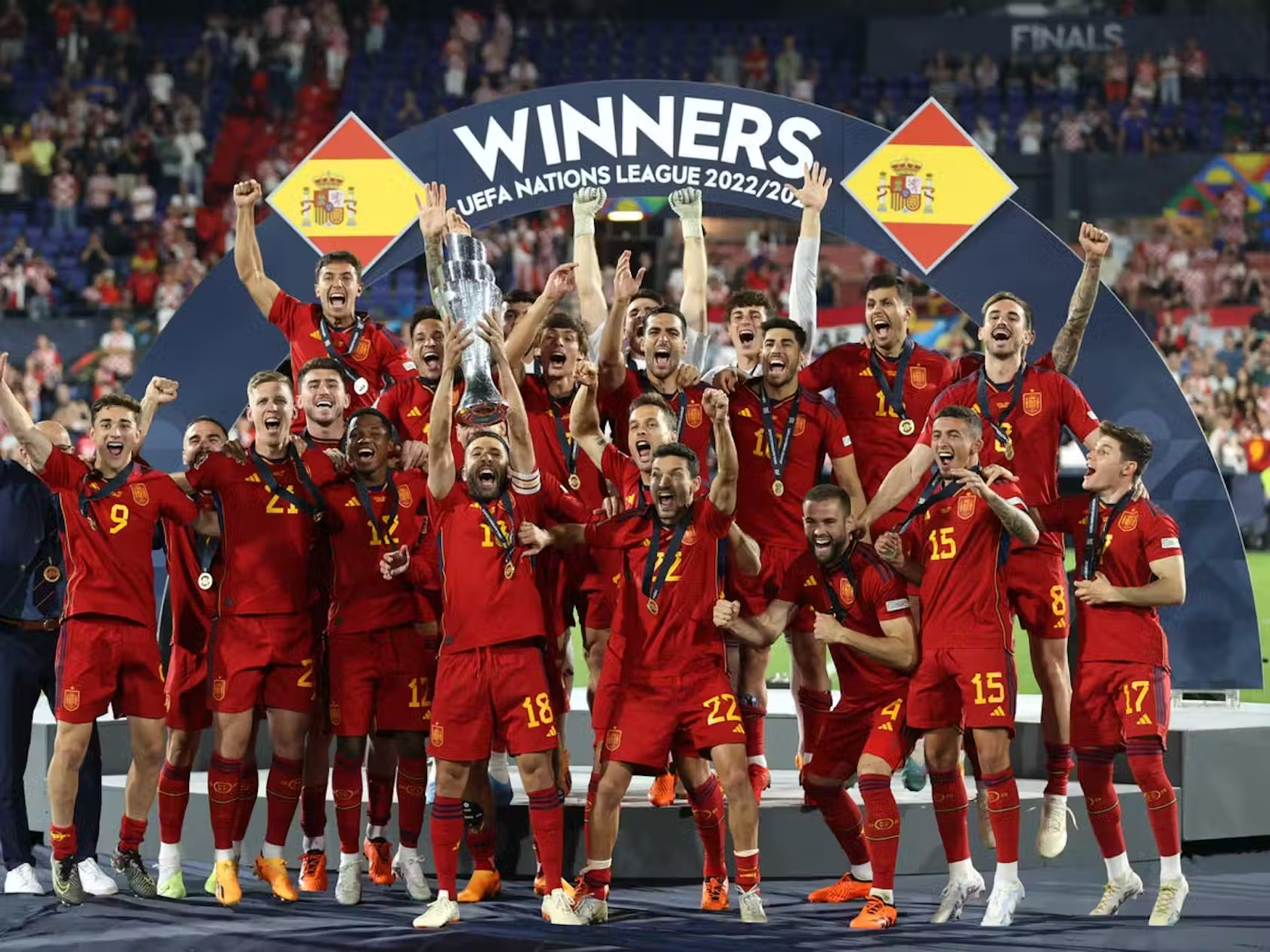  스페인, 크로아티아와의 패널티 슛아웃으로 UEFA 네이션스리그 우승으로 십 년 만에 트로피 차지