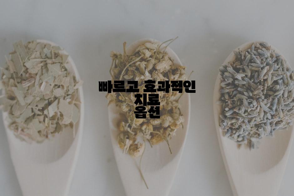 빠르고 효과적인 치료 옵션