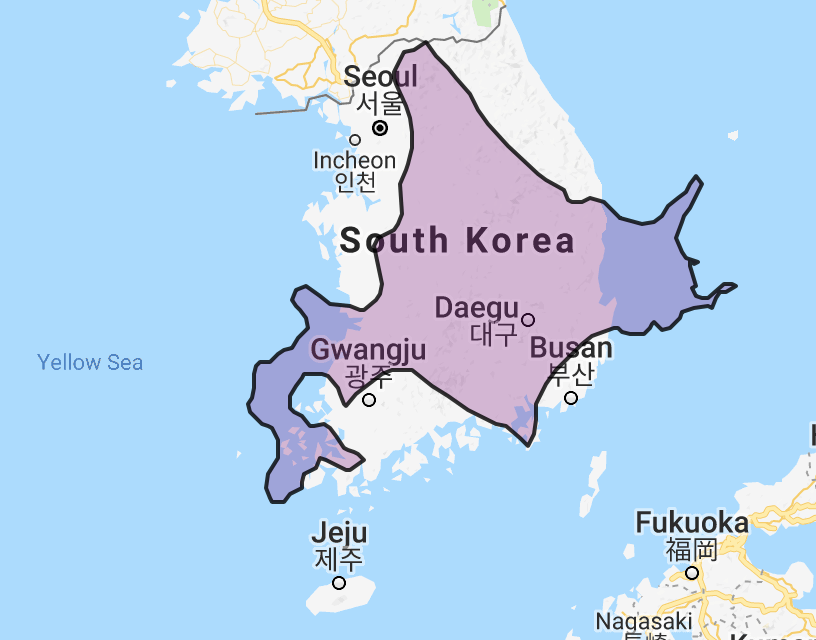 한국 vs 일본, 사이즈 비교