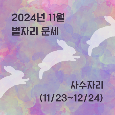 사수자리 2024년 11월 별자리 운세