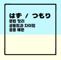  [ JLPT N2 문법 정리 ] "はず"와 "つもり"의 구분과 차이점 문법 정리