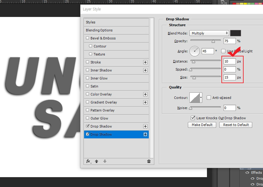 포토샵 그림자 효과