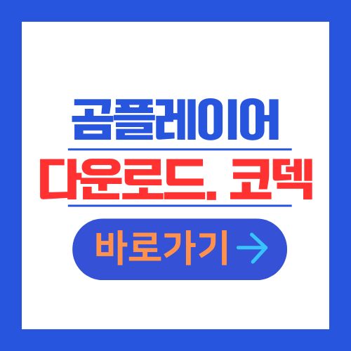 곰플레이어 다운로드 및 코덱 설치