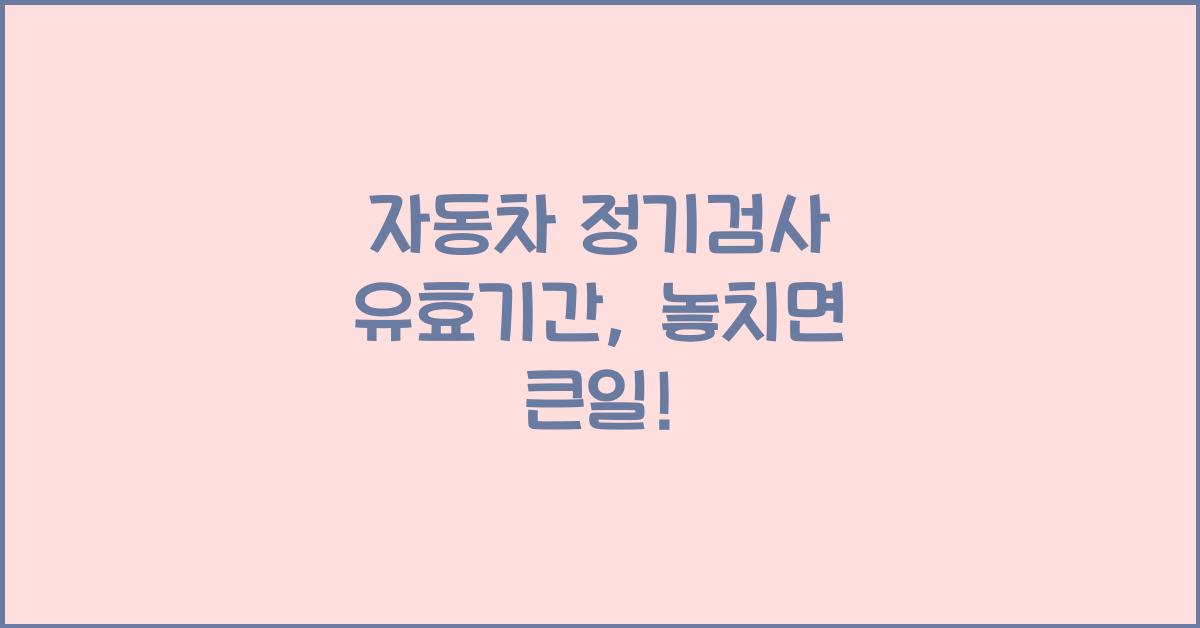자동차 정기검사 유효기간