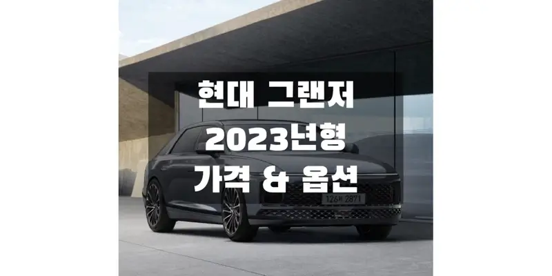 2023 그랜저 현대 준대형 세단 가솔린/LPG/장애인용 모델 가격과 구성 옵션 정보 (가격표 & 카탈로그 다운로드)