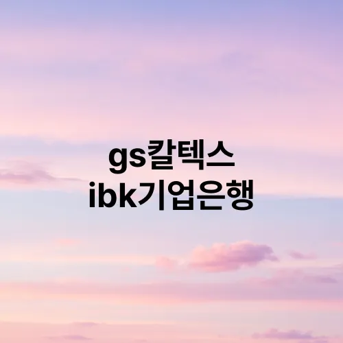 gs칼텍스 ibk기업은행