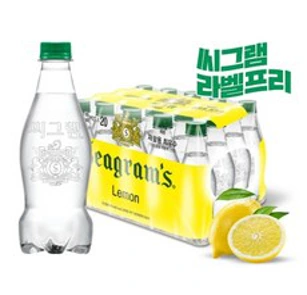 씨그램 레몬 탄산음료&#44; 450ml&#44; 20개