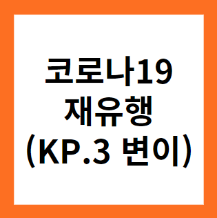 코로나19 KP.3변이 재 유행(증상과 고위험군 대처 방안)