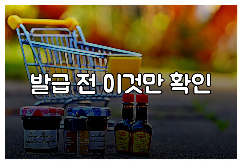 발급 전 이것만 확인