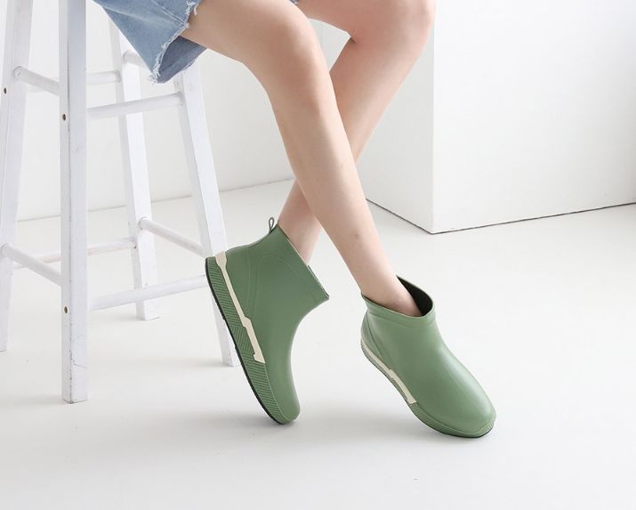 편안한 워커타입 2cm 쇼츠 장화 레인부츠