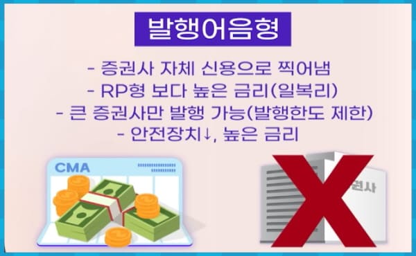 CMA 발행어음형 안전 장치