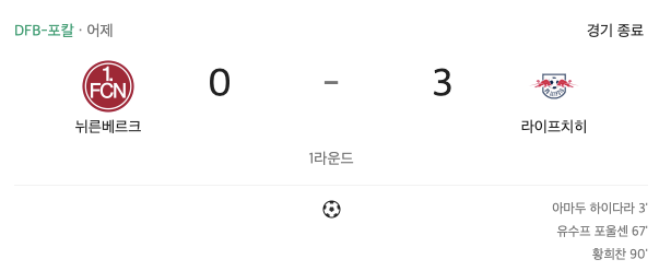  황희찬의 성공적인 라이프치히 데뷔전 골!