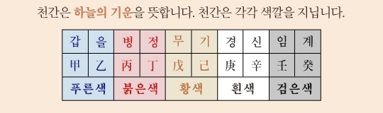 천간&#44; 색깔