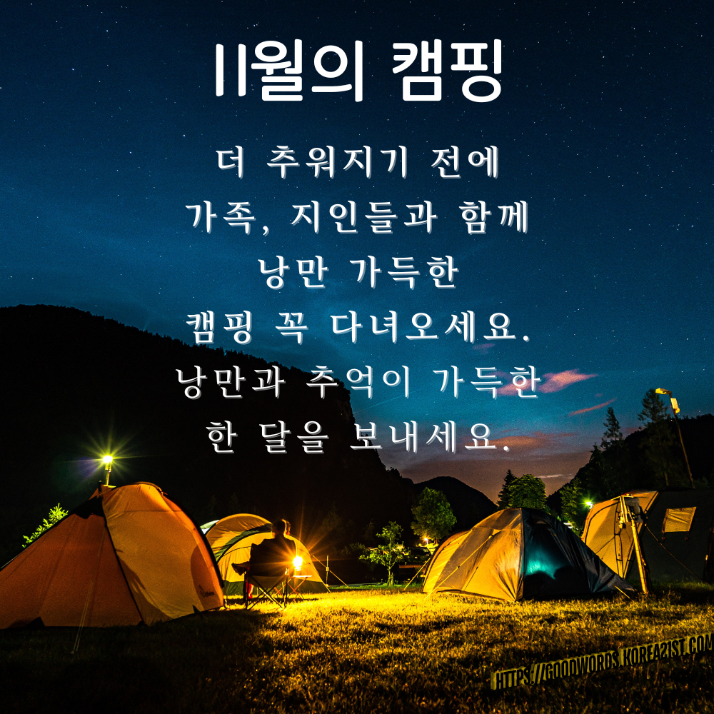 11월 인사말 문구 이미지 모음 안부 메세지