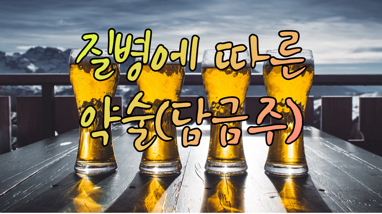  질병에 따른 약술 (담근주)